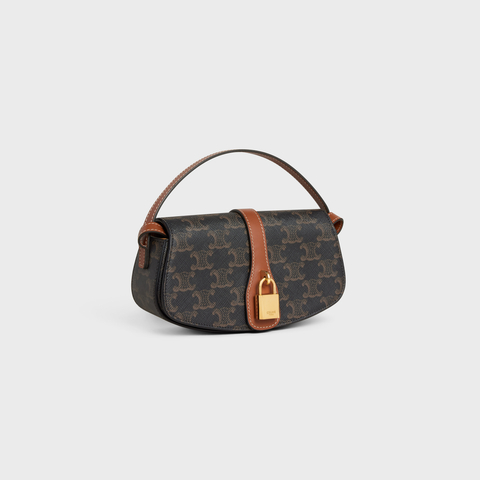 Replicate CLUTCH ON STRAP TABOU IN TRIOMPHE CANVAS AND CALFSKIN TAN(1:1 replica)