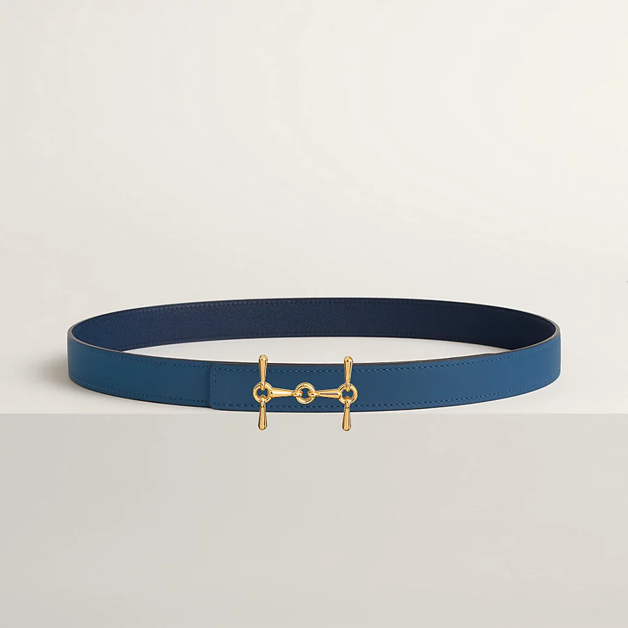 Replicate H Equestre belt buckle   Reversible leather strap 24 mm(1:1 replica)
