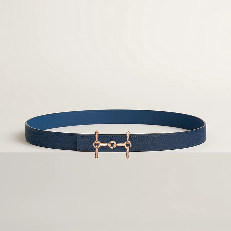 Replicate H Equestre belt buckle   Reversible leather strap 24 mm(1:1 replica)
