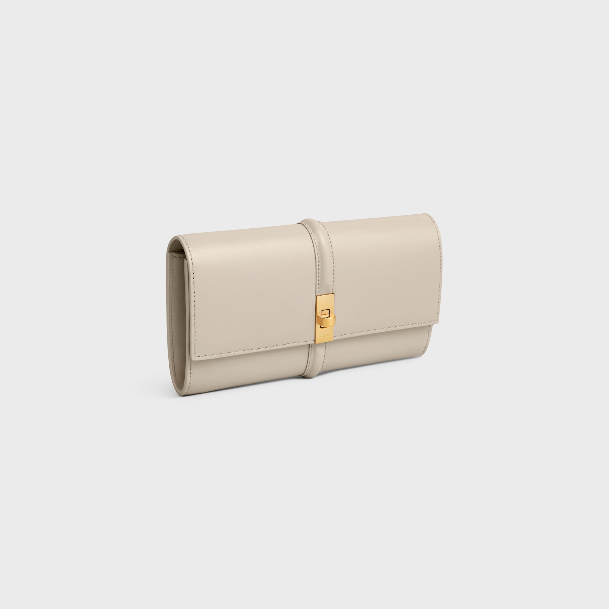 Replicate LARGE WALLET 16 IN SATINATED CALFSKIN LIGHT STONE(1:1 replica)