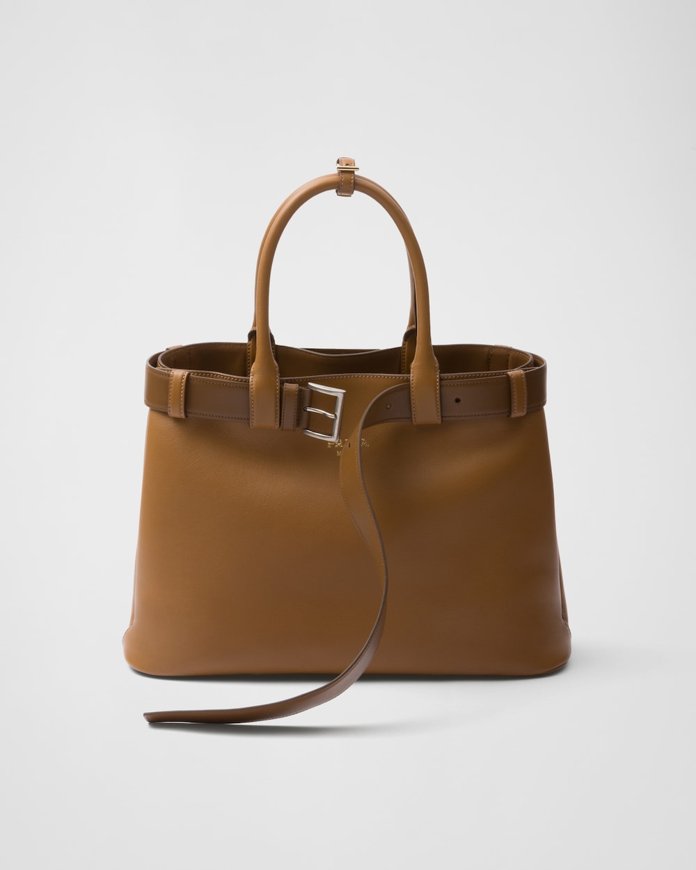 Replicate Prada Buckle Large Leather Handbag With Belt(1:1 replica)