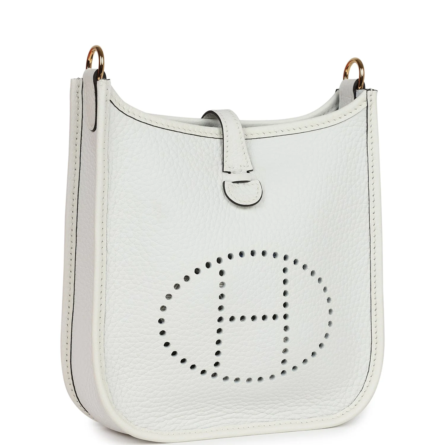 Replicate Hermes Evelyne TPM New White Clemence Gold Hardware(1:1 replica)