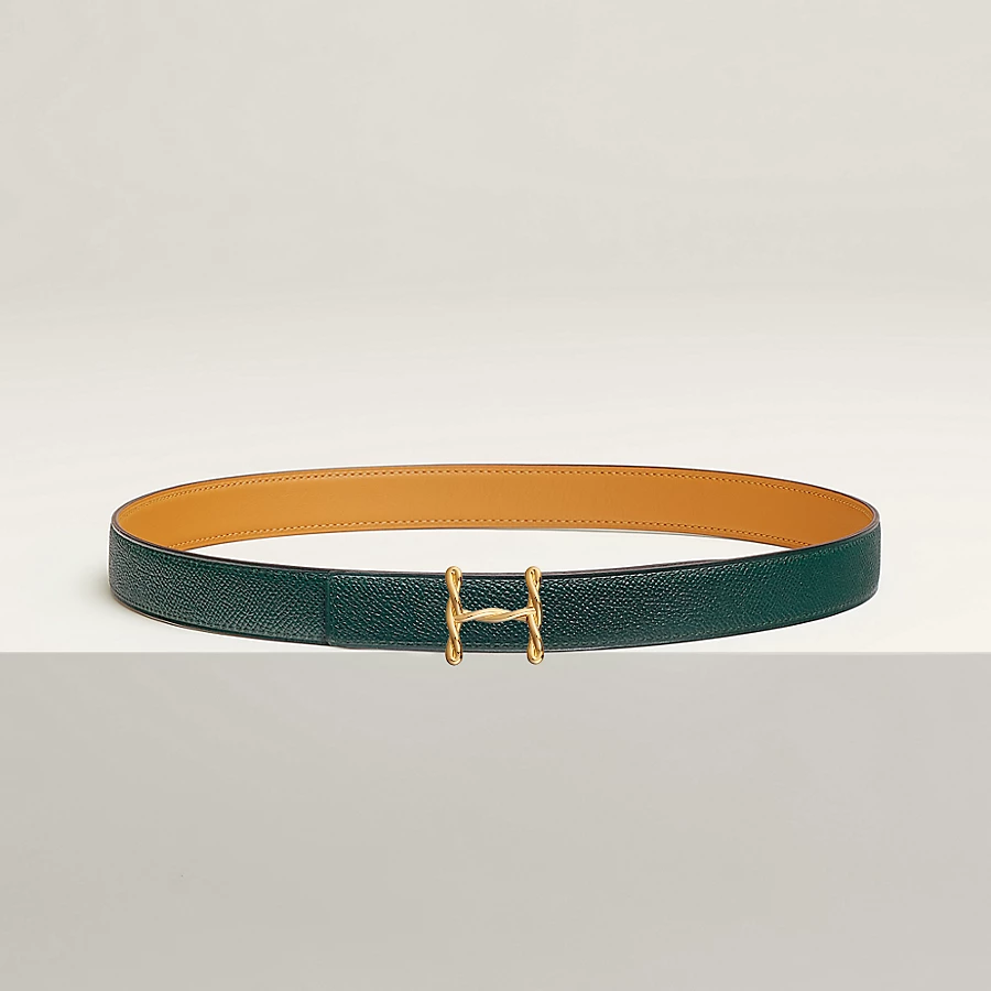 Replicate H Torsade belt buckle   Reversible leather strap 24 mm(1:1 replica)