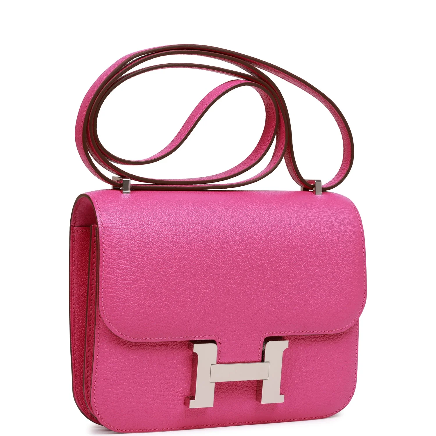 Replicate Hermes Constance 18 Magnolia Chevre Palladium Hardware(1:1 replica)