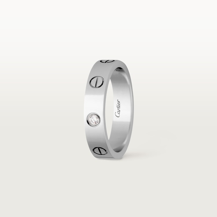 Replicate LOVE ring, small model, 1 diamond(1:1 replica)