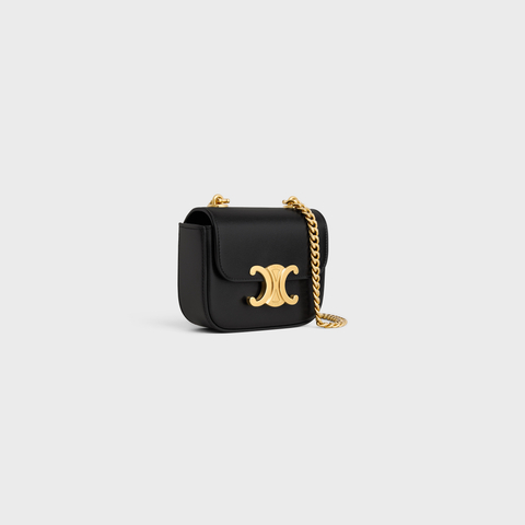 Replicate MINI CHAIN CLAUDE IN SHINY CALFSKIN BLACK(1:1 replica)