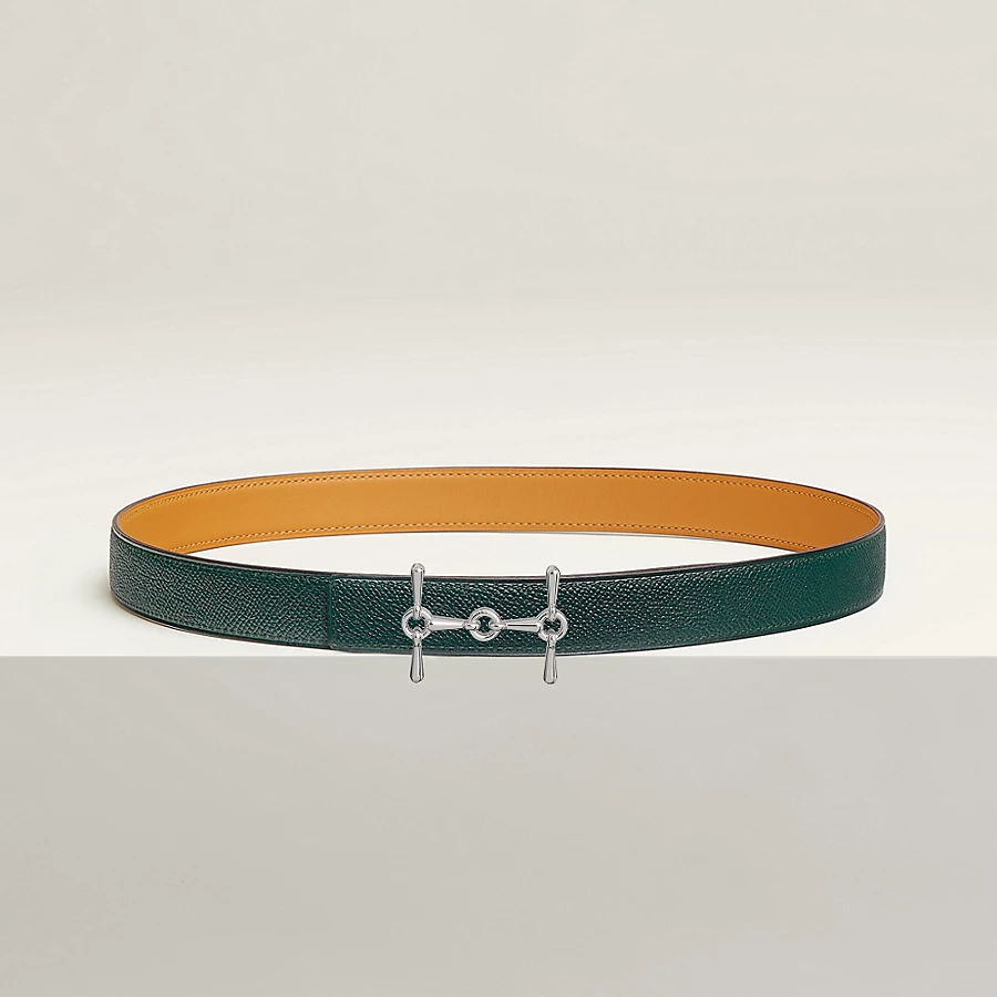 Replicate H Equestre belt buckle   Reversible leather strap 24 mm(1:1 replica)
