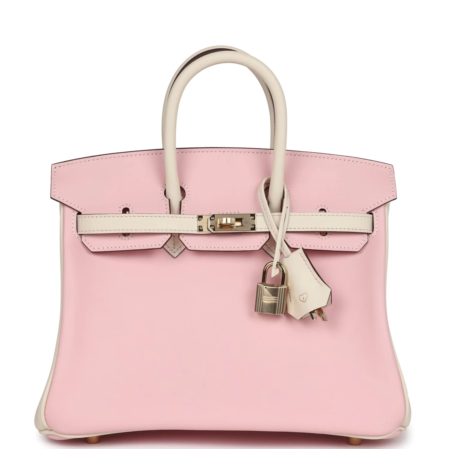 Replicate Hermes Special Order (HSS) Birkin 25 Rose Sakura and Nata Swift Permabrass Hardware(1:1 replica)