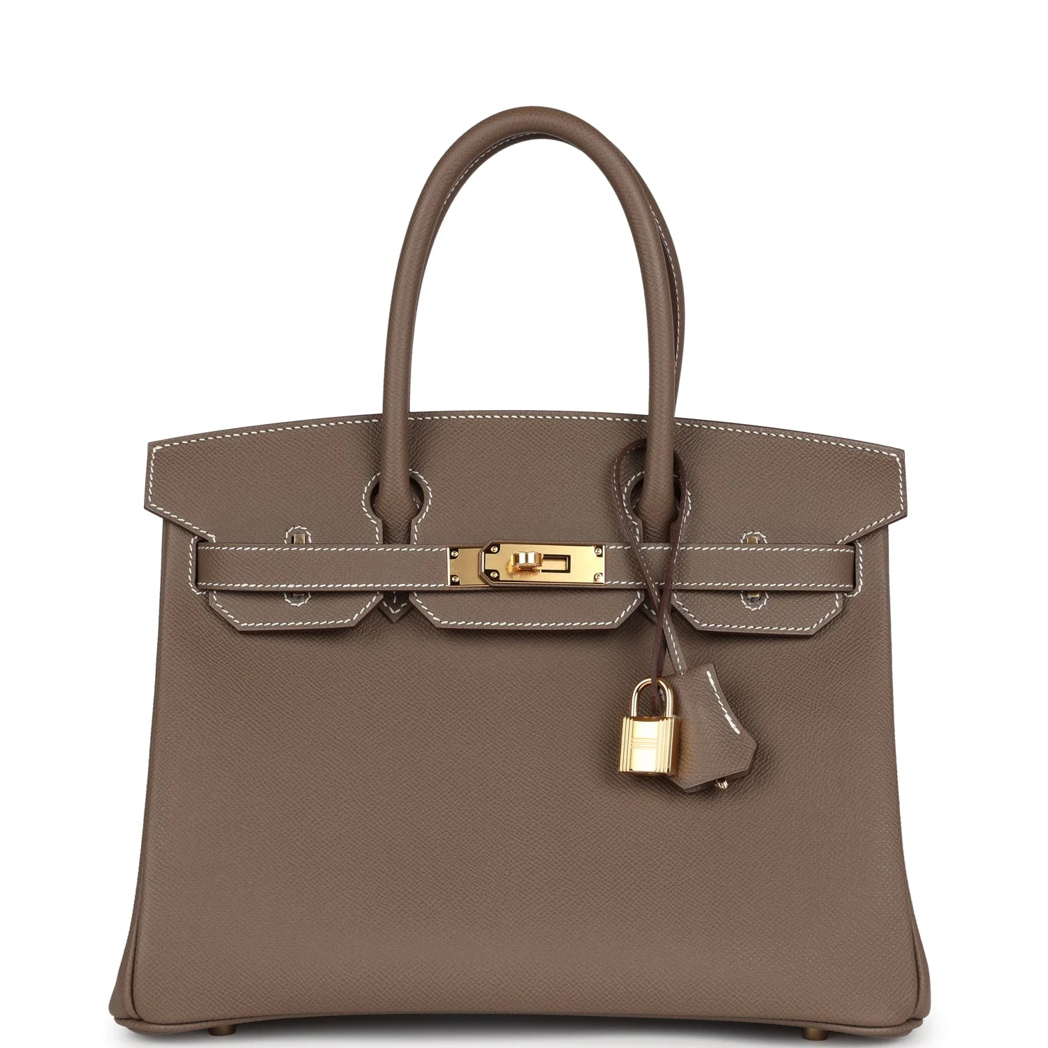 Replicate Hermes Birkin 30 Etoupe Epsom Gold Hardware(1:1 replica)