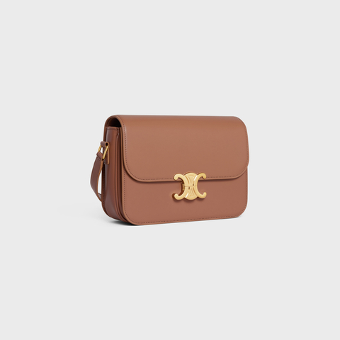 Replicate CLASSIQUE TRIOMPHE BAG IN SHINY CALFSKIN BRONZE(1:1 replica)
