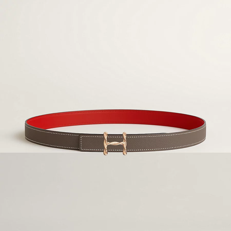 Replicate H Torsade belt buckle   Reversible leather strap 24 mm(1:1 replica)