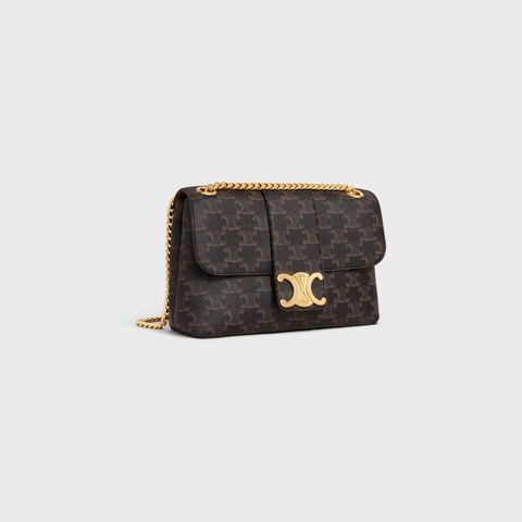 Replicate MEDIUM CELINE VICTOIRE BAG IN TRIOMPHE CANVAS TAN(1:1 replica)