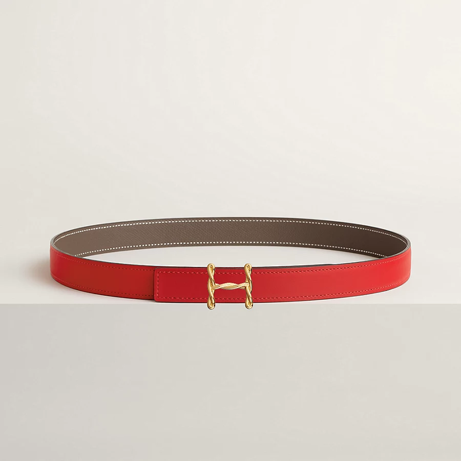 Replicate H Torsade belt buckle   Reversible leather strap 24 mm(1:1 replica)