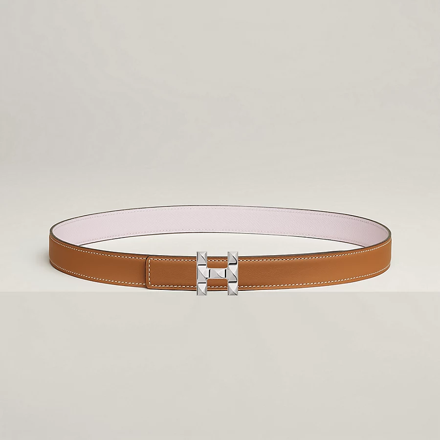 Replicate H Infini belt buckle   Reversible leather strap 24 mm(1:1 replica)