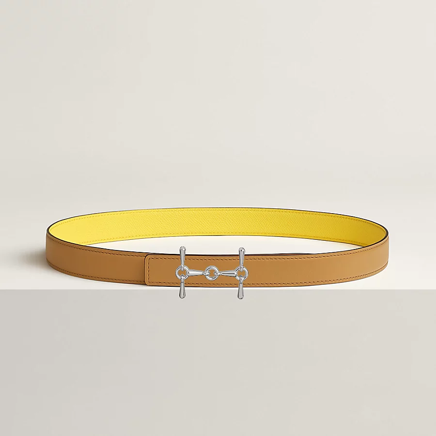 Replicate H Equestre belt buckle   Reversible leather strap 24 mm(1:1 replica)