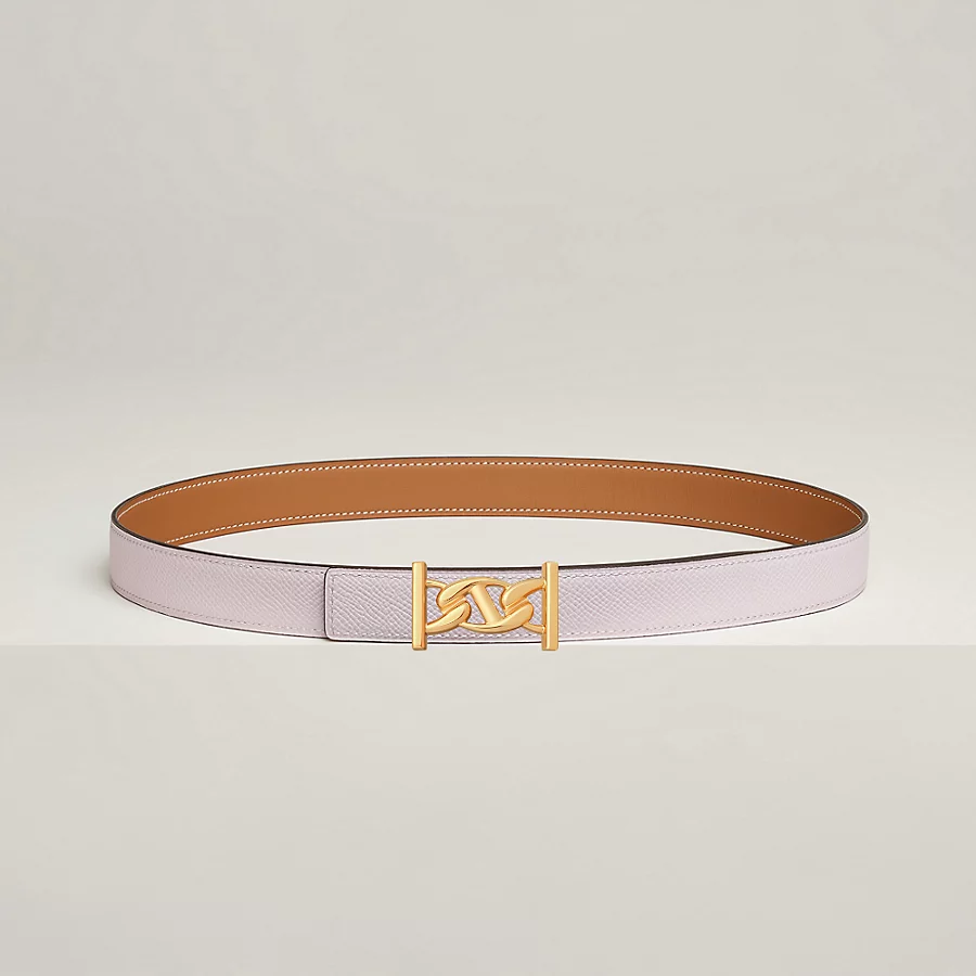 Replicate My H belt buckle   Reversible leather strap 24 mm(1:1 replica)