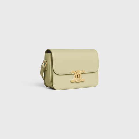 Replicate TEEN TRIOMPHE BAG IN SHINY CALFSKIN ALMOND GREEN(1:1 replica)