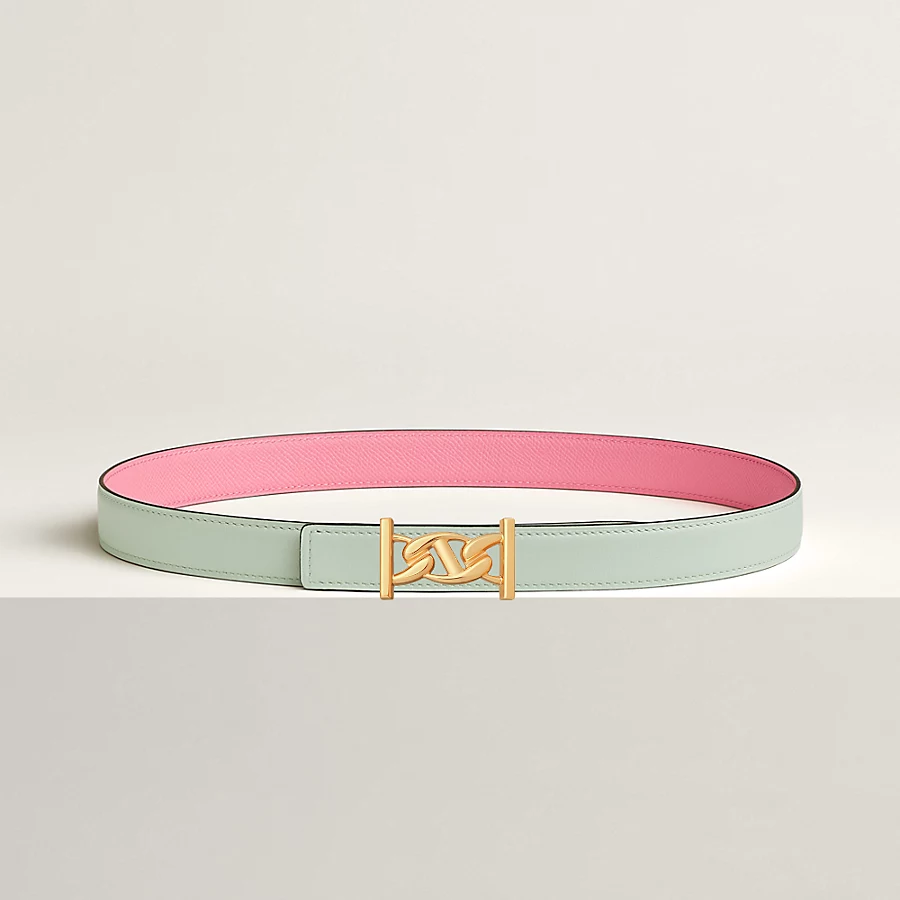 Replicate My H belt buckle   Reversible leather strap 24 mm(1:1 replica)