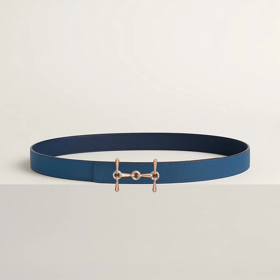 Replicate H Equestre belt buckle   Reversible leather strap 24 mm(1:1 replica)