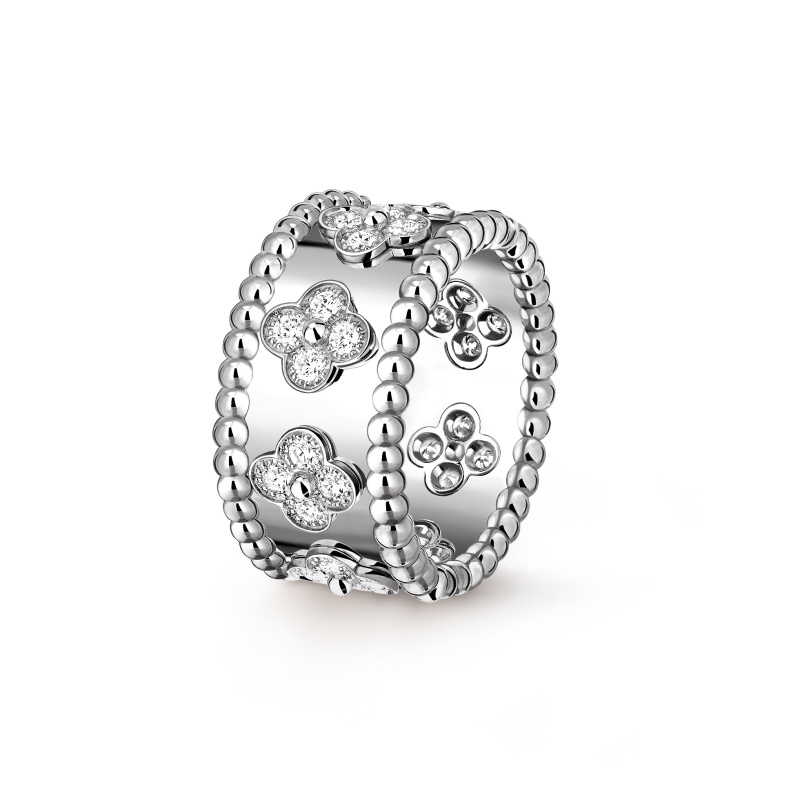 Replicate Perlée clovers ring, medium model(1:1 replica)