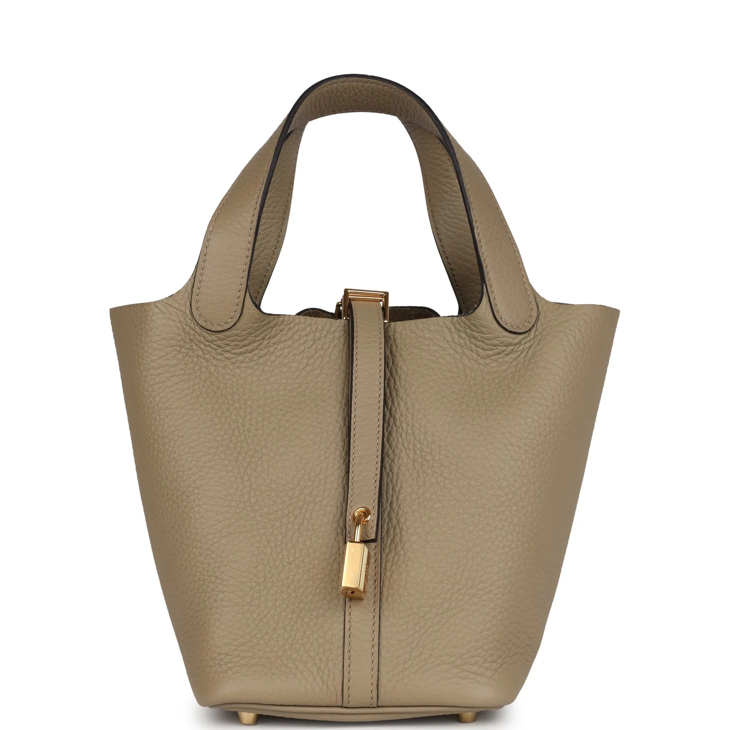 Replicate Hermes Picotin Lock 18 Beige Marfa Clemence Gold Hardware(1:1 replica)