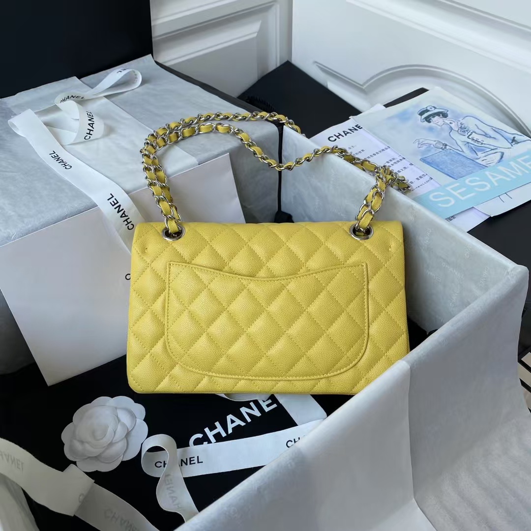 Replicate Chanel Small Classic Handbag Caviar Silver Hardware(1:1 replica)