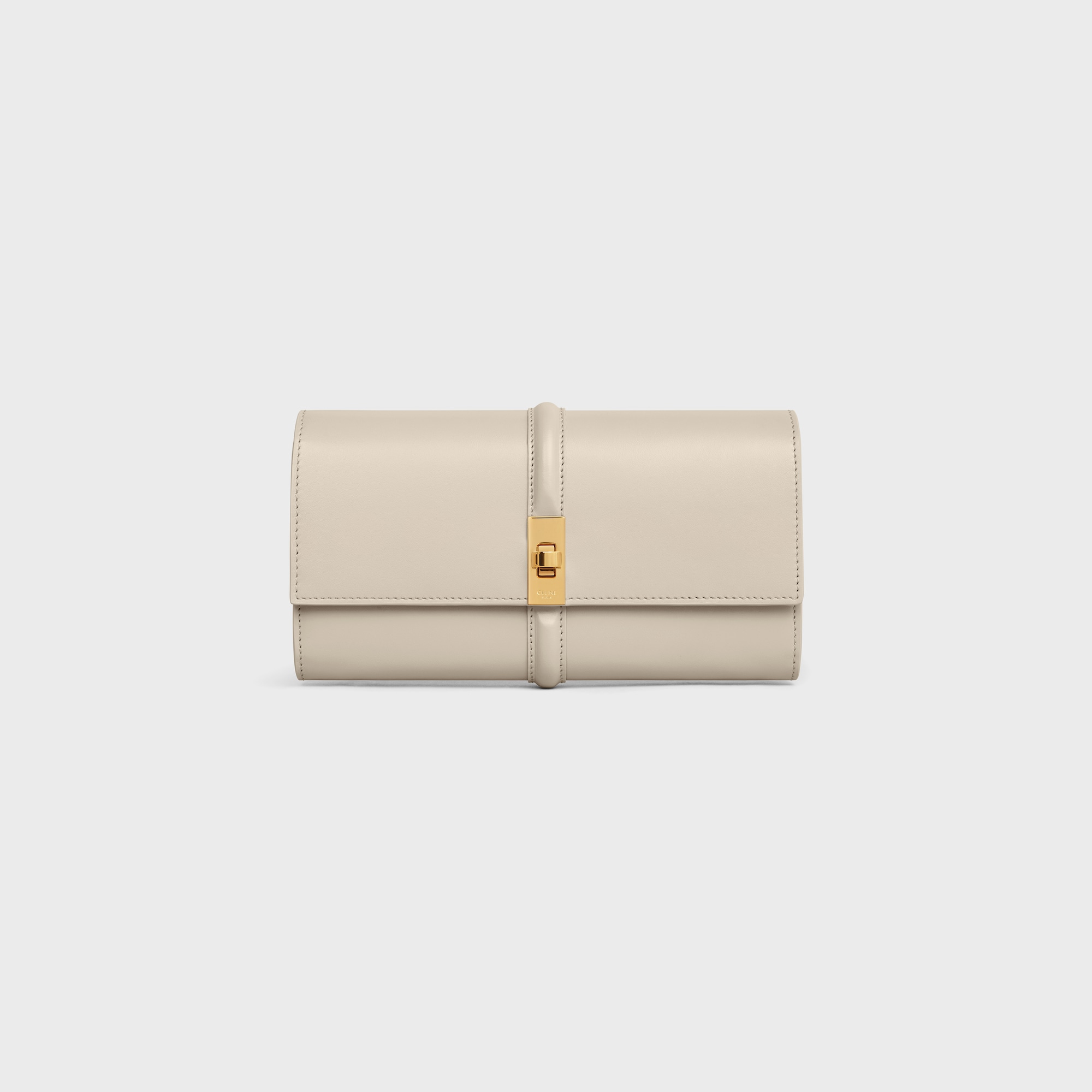 Replicate LARGE WALLET 16 IN SATINATED CALFSKIN LIGHT STONE(1:1 replica)