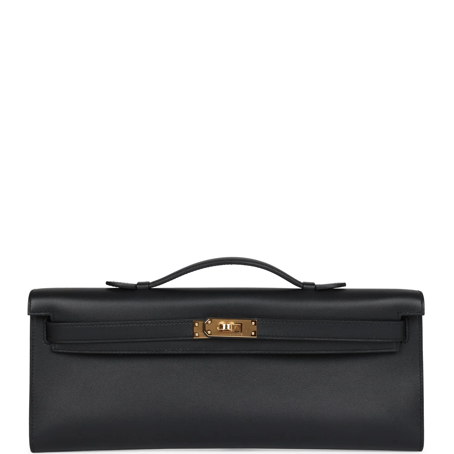 Replicate Hermes Kelly Cut Black Swift Gold Hardware(1:1 replica)