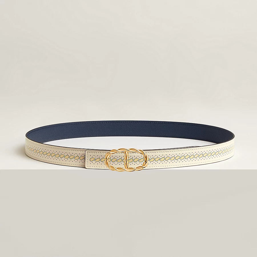 Replicate Maillon Torsade belt buckle   Bandana leather strap 24 mm(1:1 replica)