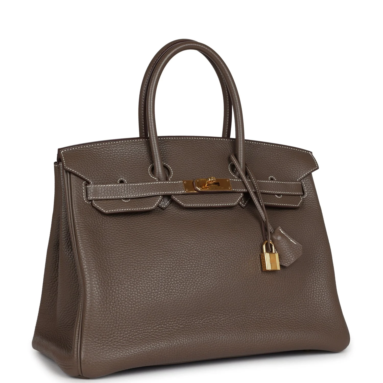 Replicate Hermes Birkin 35 Etoupe Togo Gold Hardware(1:1 replica)