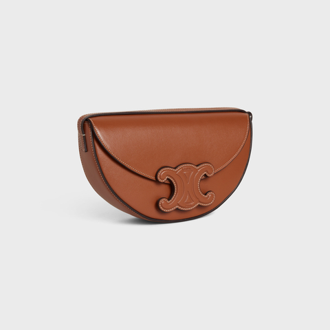 Replicate BESACE CUIR TRIOMPHE IN SMOOTH CALFSKIN TAN(1:1 replica)