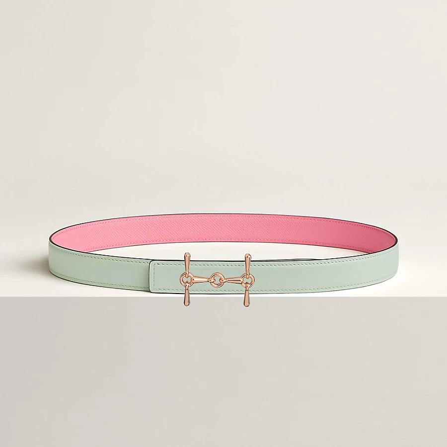 Replicate H Equestre belt buckle   Reversible leather strap 24 mm(1:1 replica)