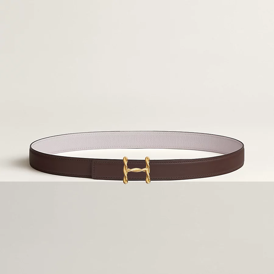 Replicate H Torsade belt buckle   Reversible leather strap 24 mm(1:1 replica)