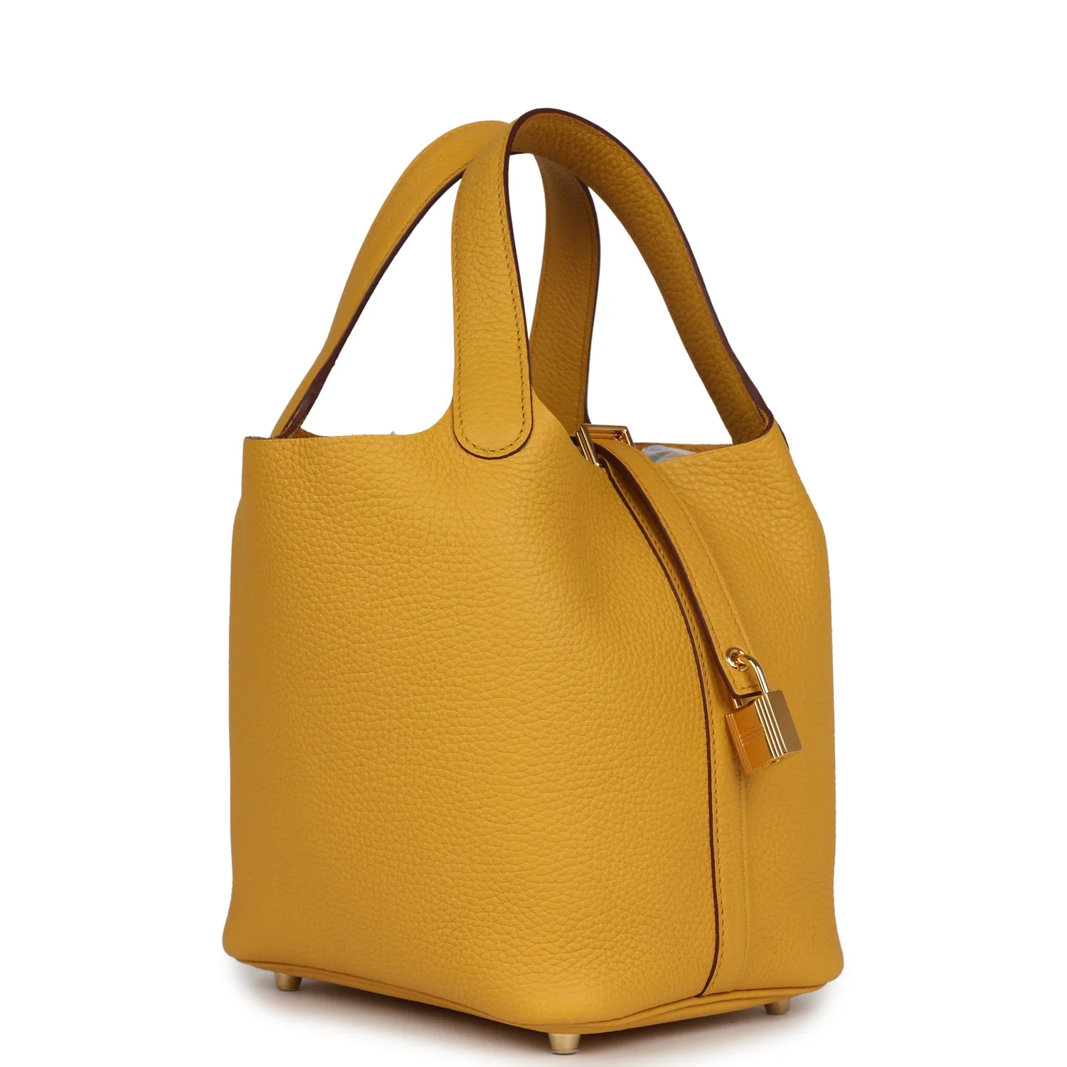 Replicate Hermes Picotin Lock 18 Jaune Ambre Clemence Gold Hardware(1:1 replica)