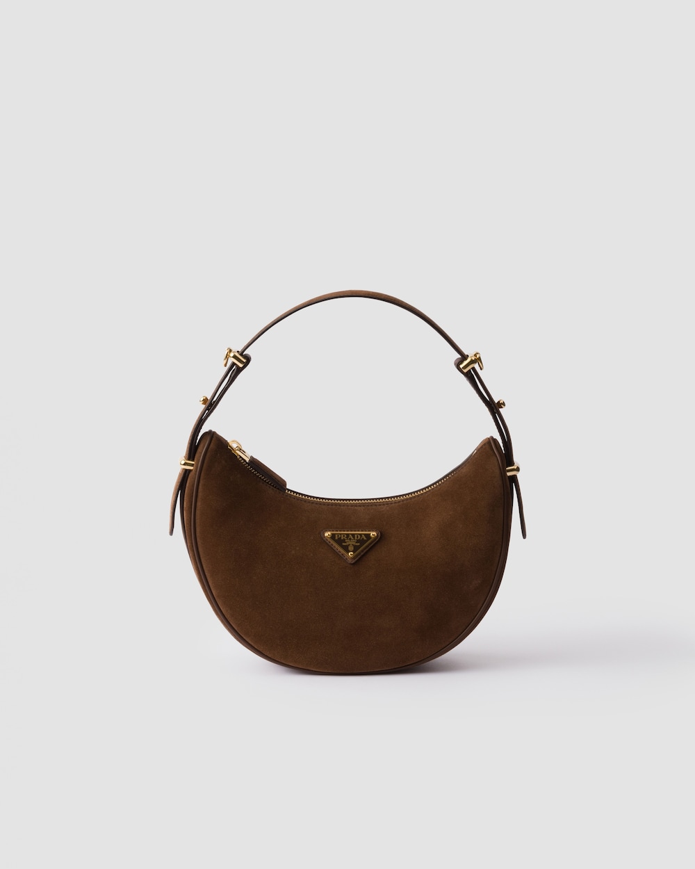 Replicate Prada Arqué Suede Shoulder Bag(1:1 replica)