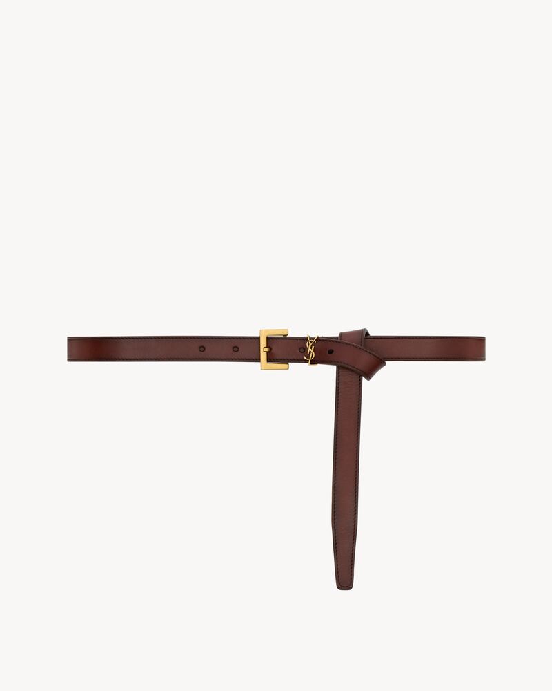 Replicate cassandre thin belt in vegetable-tanned leather(1:1 replica)