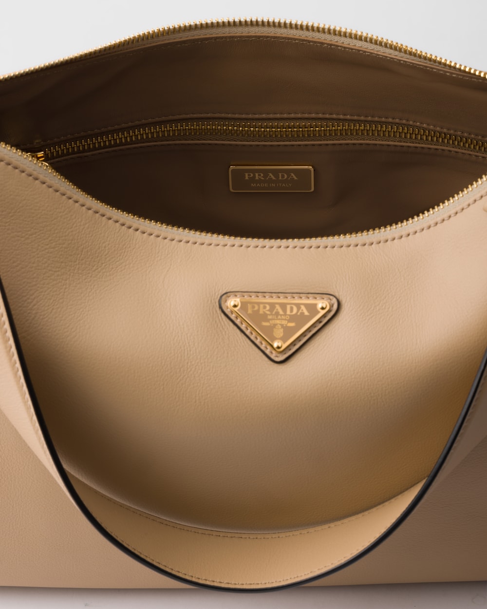 Replicate Prada Aimée Large Leather Shoulder Bag(1:1 replica)