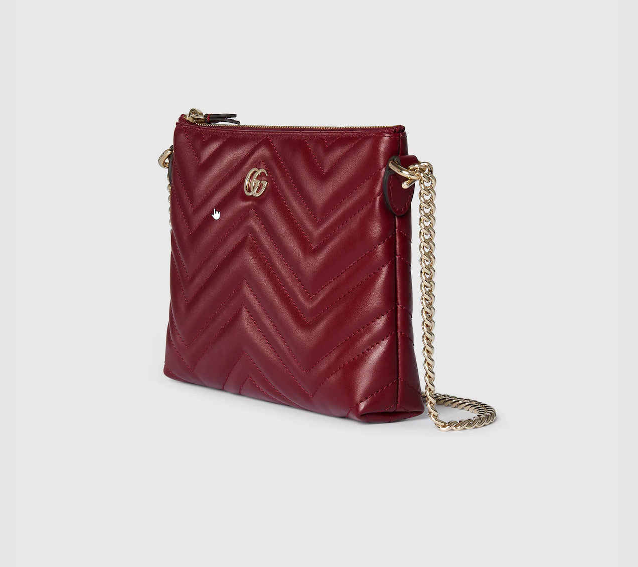 Replicate Gucci GG Marmont pochette with chain(1:1 replica)