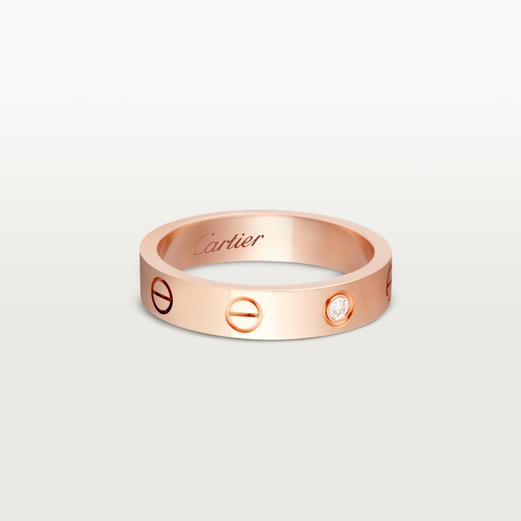 Replicate LOVE ring, small model, 1 diamond(1:1 replica)