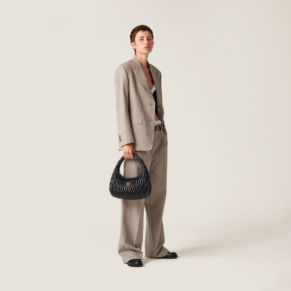 Replicate Large wander matelassé nappa leather hobo bag(1:1 replica)