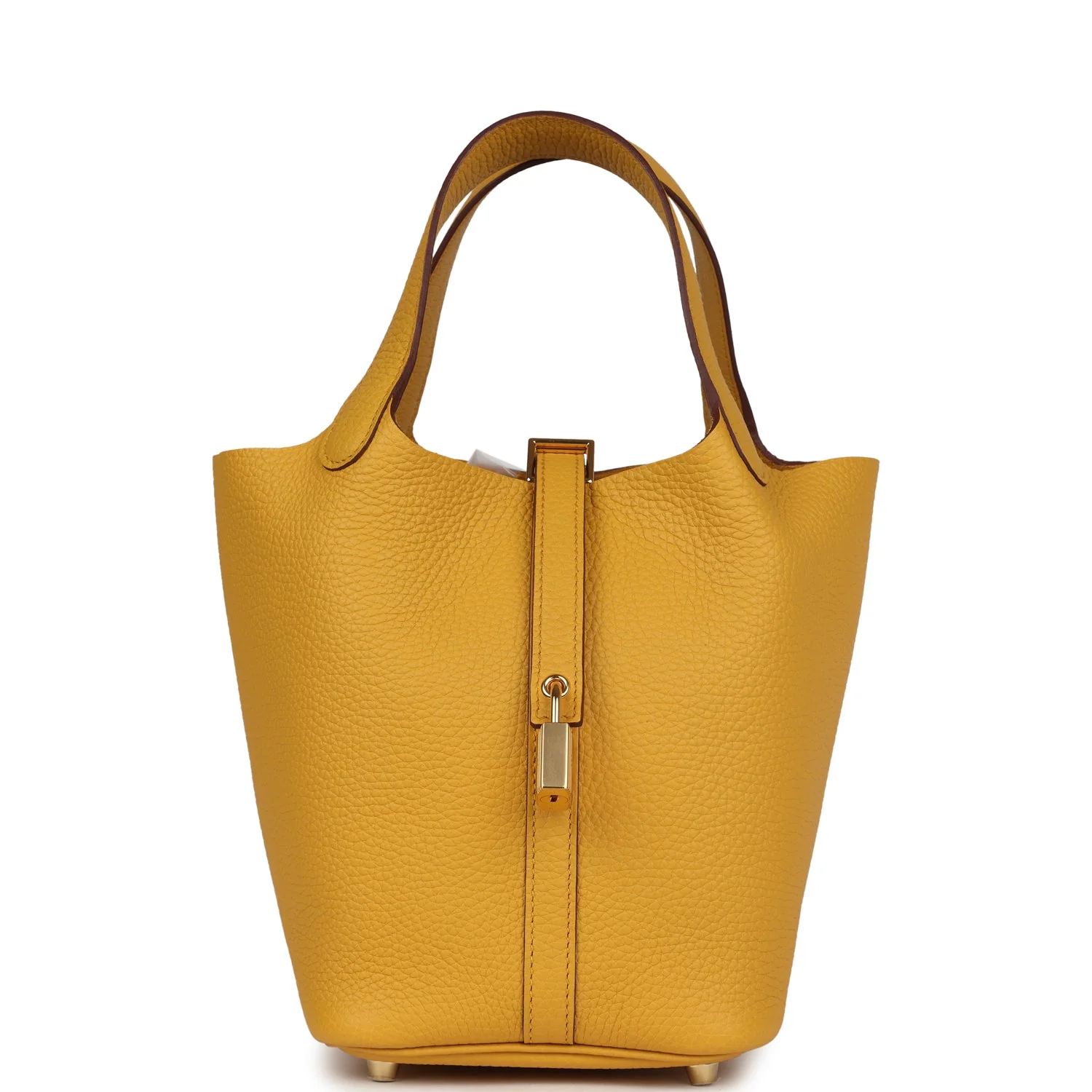 Replicate Hermes Picotin Lock 18 Jaune Ambre Clemence Gold Hardware(1:1 replica)