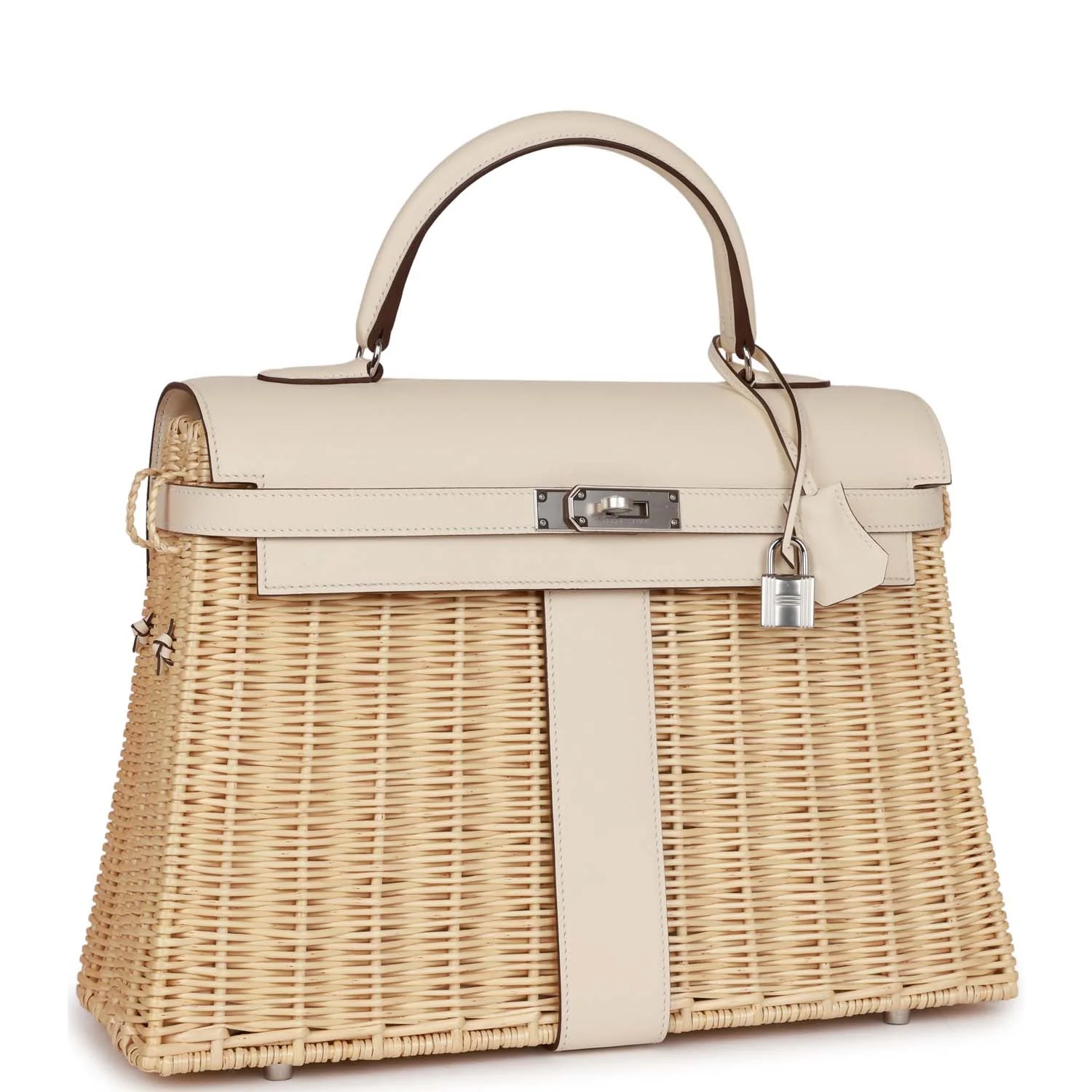 Replicate Hermes Picnic Kelly 35 Nata Swift Palladium Hardware(1:1 replica)