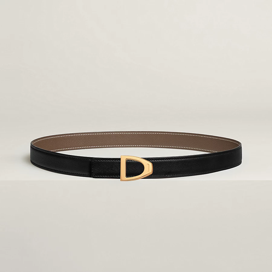 Replicate Cavaliere belt buckle   Reversible leather strap 24 mm(1:1 replica)