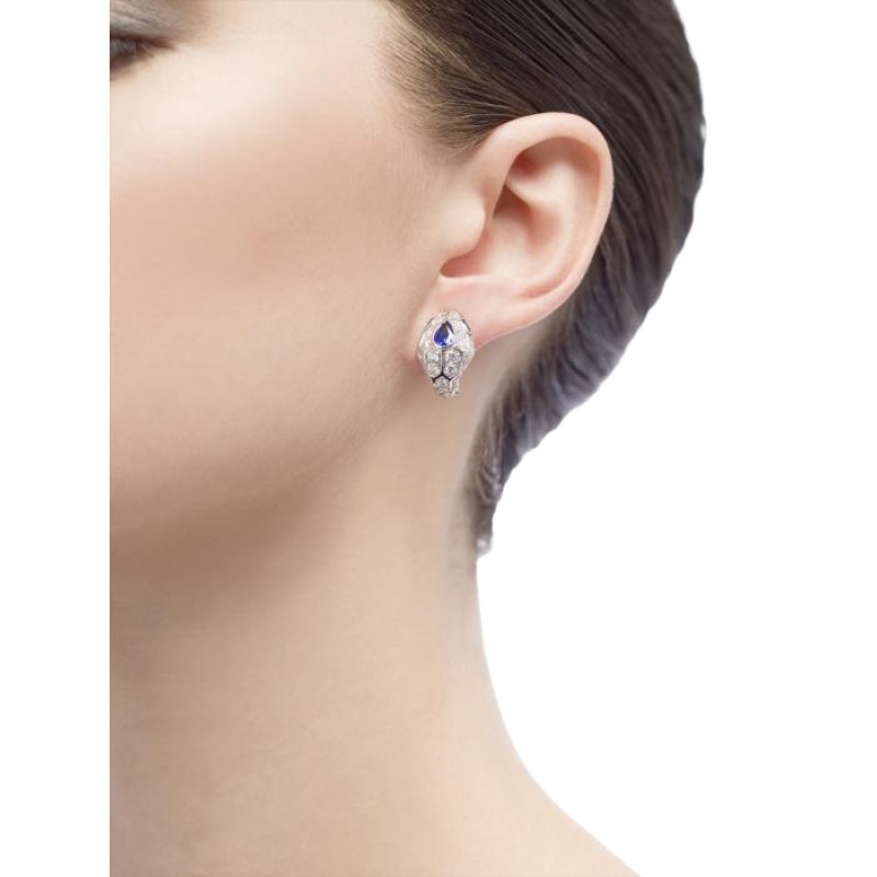 Replicate Serpenti Seduttori gilded snake earrings(1:1 replica)