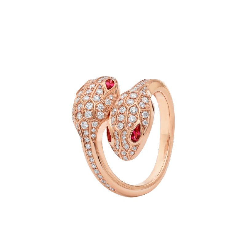 Replicate Serpenti Seduttori gilded snake ring(1:1 replica)