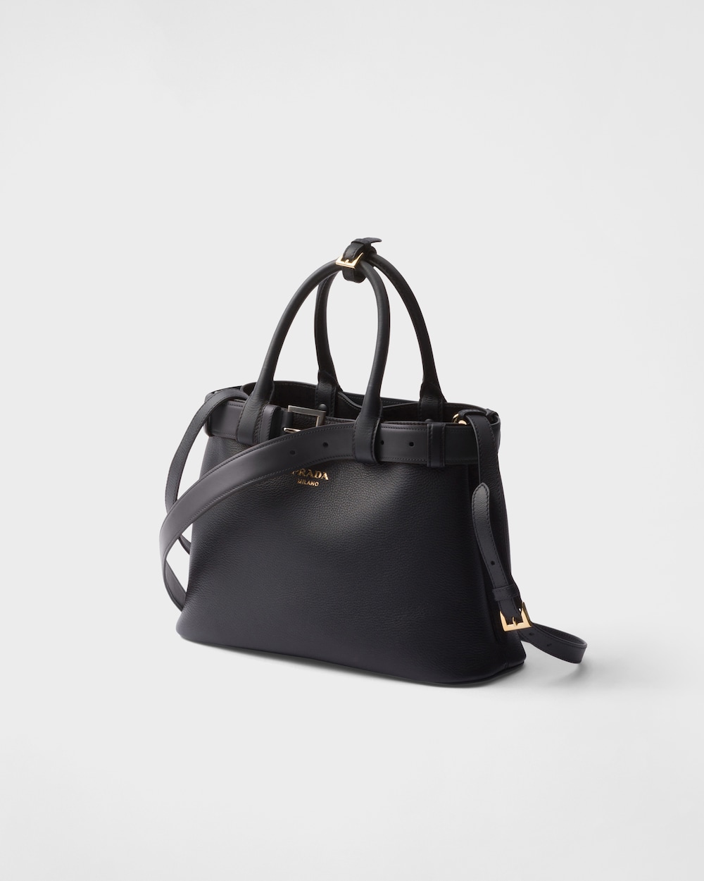 Replicate Prada Buckle Small Leather Handbag With Belt(1:1 replica)