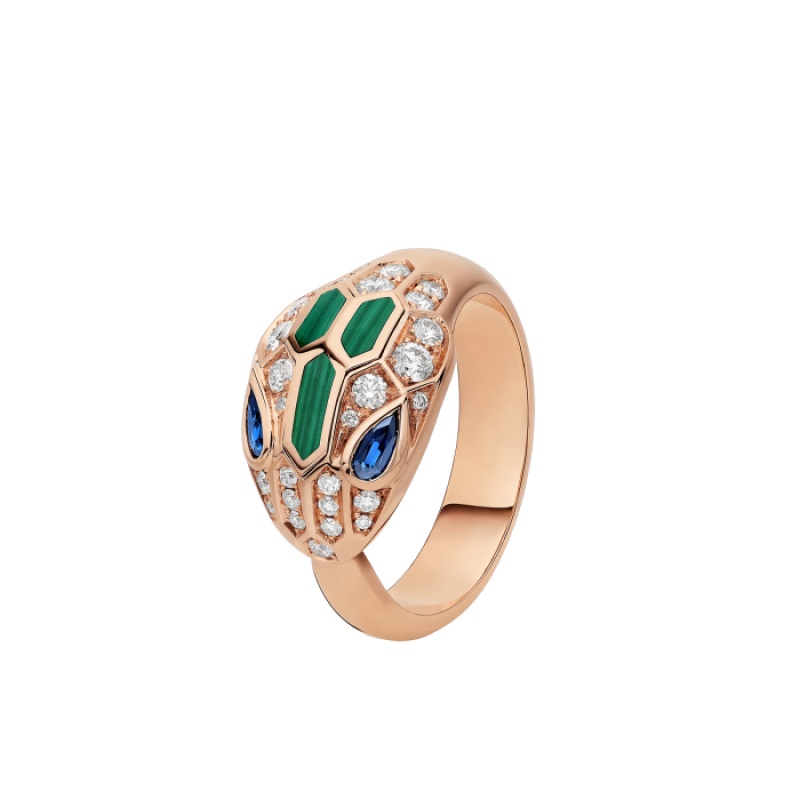 Replicate Serpenti Seduttori gilded snake ring(1:1 replica)