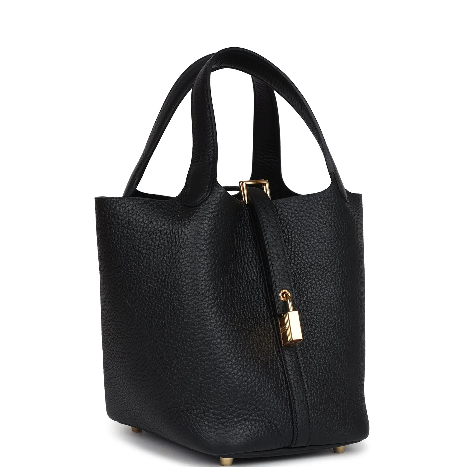 Replicate Hermes Picotin Lock 18 Black Clemence Gold Hardware(1:1 replica)