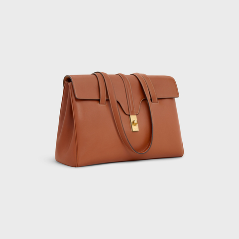 Replicate MEDIUM SOFT 16 BAG IN SMOOTH CALFSKIN TAN(1:1 replica)