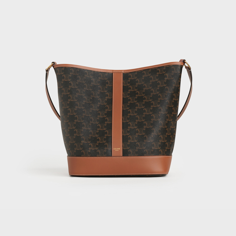 Replicate MEDIUM BUCKET IN TRIOMPHE CANVAS AND CALFSKIN TAN(1:1 replica)